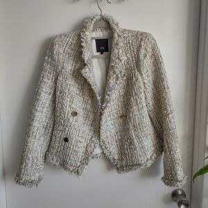 River Island Women's Cream Tweed Jacket